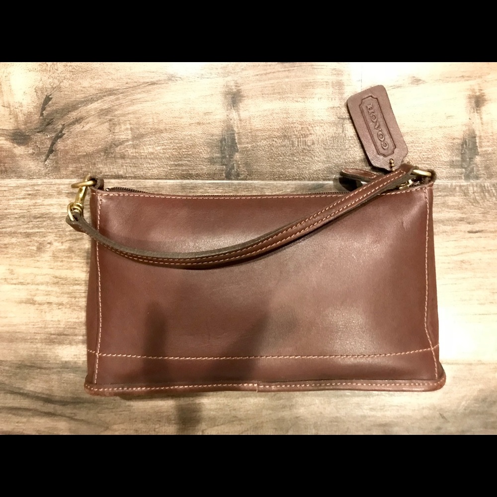 Chocolate coach wristlet
